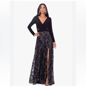 Xscape mixed medialong sleeve formal dress. Originally from Nordstrom 12 $308